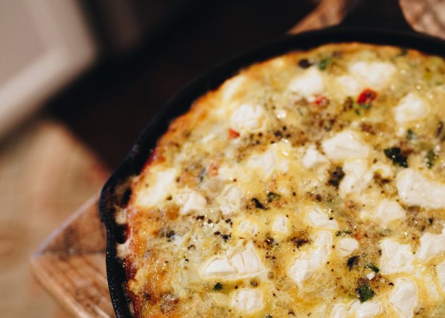 Mediterranean Sausage and Goat Cheese Frittata