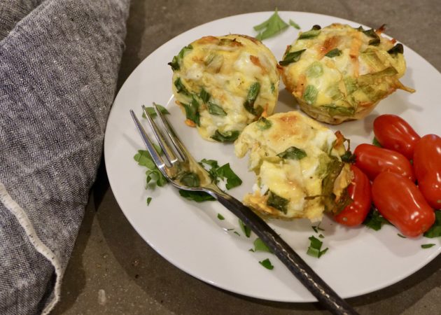 Cheesy Egg, Kale and Sweet Potato Muffins